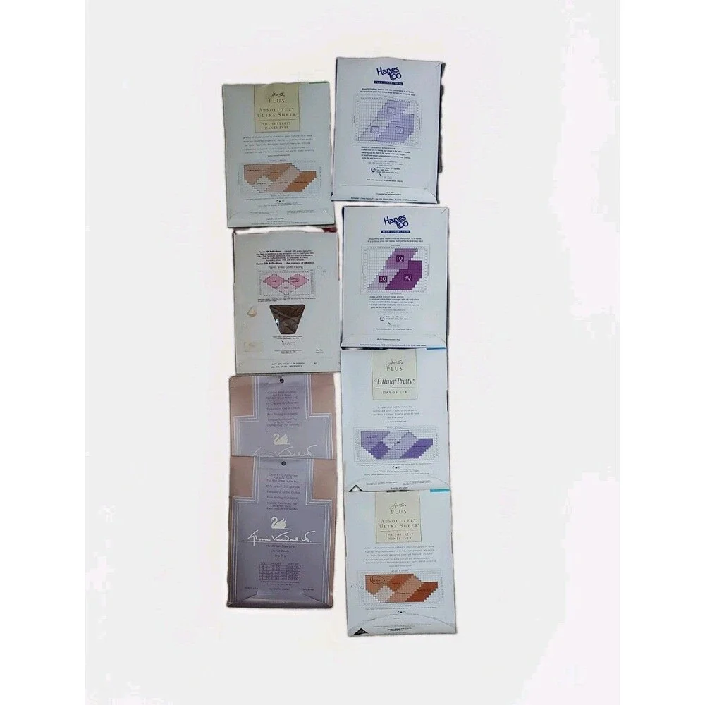 Lot of 8 Vintage Plus Size Women's Pantyhose - Hanes Gloria Vanderbilt- NEW